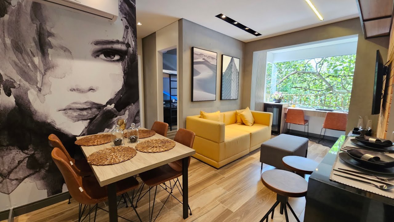 Apê Decorado com Estilo Industrial - ROC Panamby, 55m², 2 Dorms com Suíte #DecoraçãoIndustrial