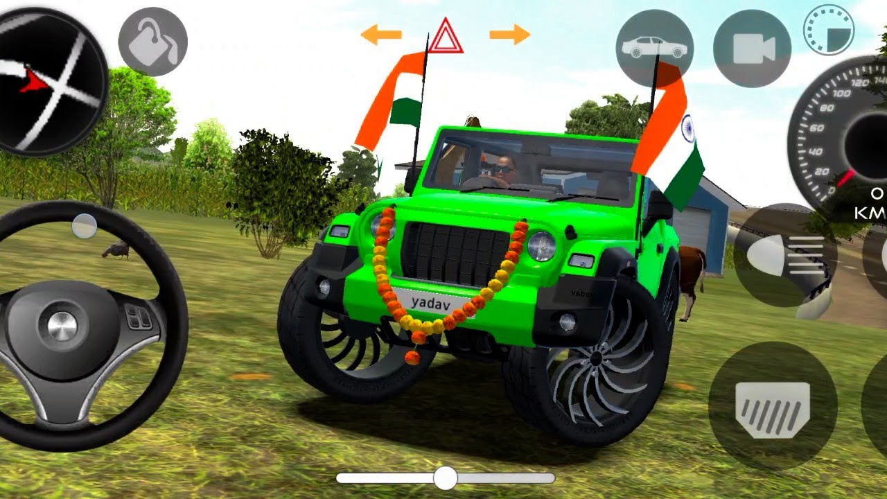 MAHINDRA THAR MODIFIED GAME CARS SIMULATOR 3D ( GADI WALA GAME)( SONG) CARTOON WALA GAME 🎮 MODIFIED