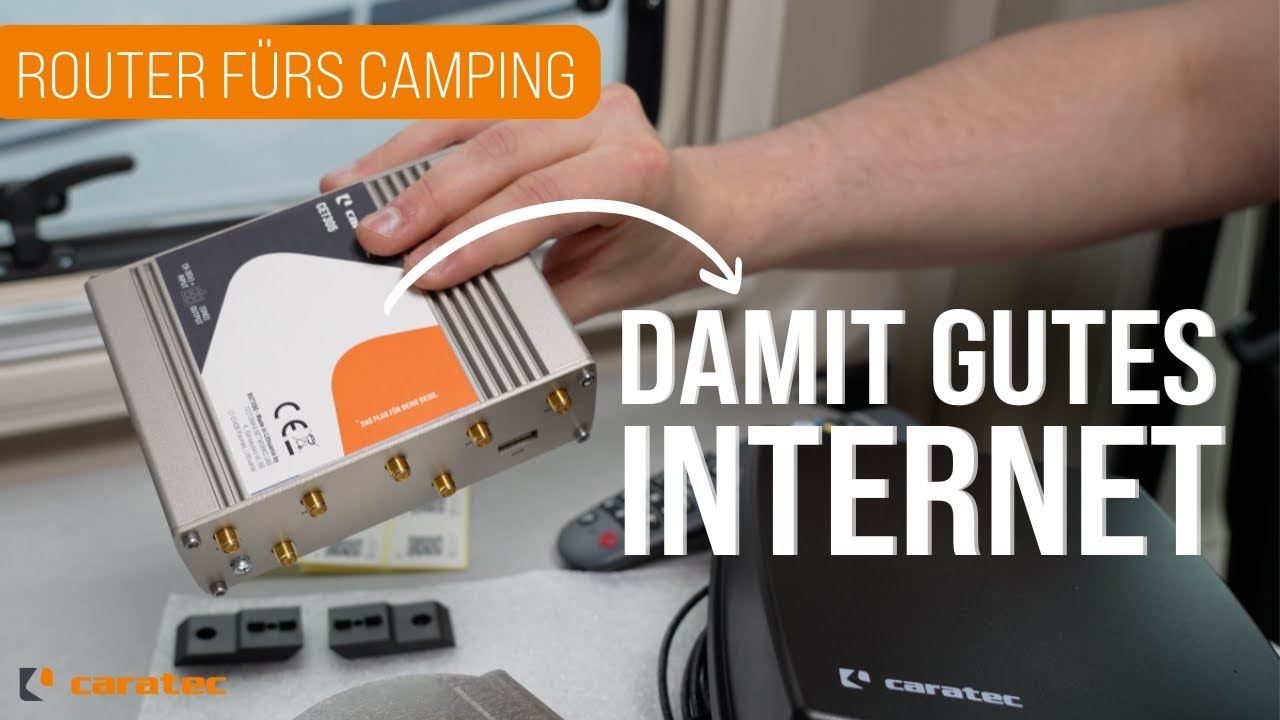 Internet im Wohnmobil & Wohnwagen ➡️5G Router Set mit Dachantenne von Caratec 💻WLAN beim Camping