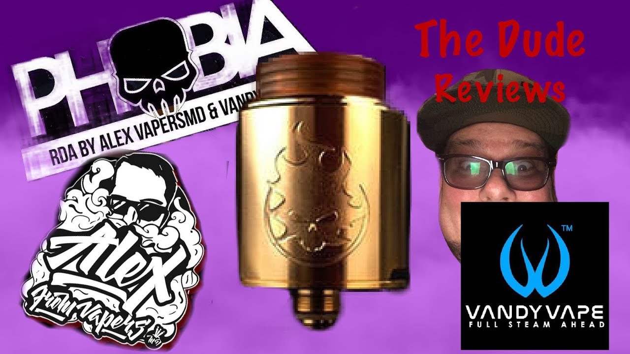 PHOBIA 24MM RDA BY VANDY VAPE/ Alex from VapersMD/ Full Review/  Build and Wicking