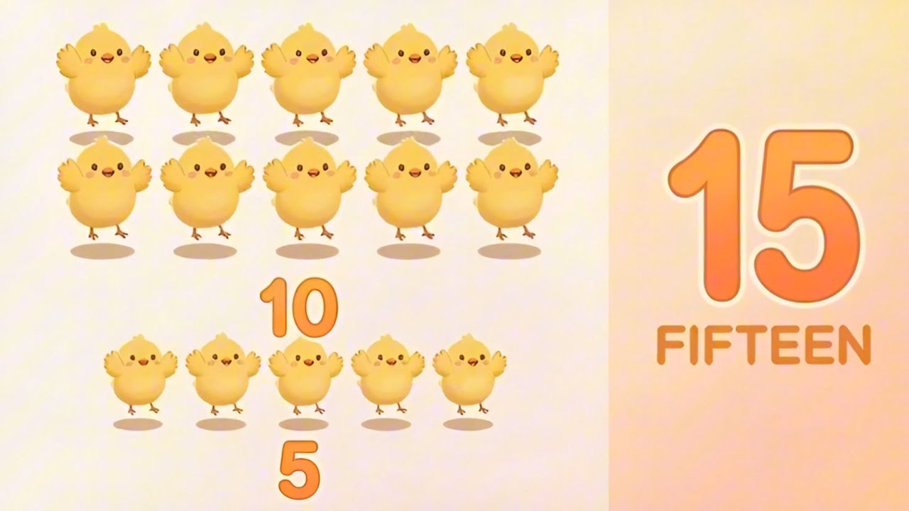 11부터 20까지 영어노래로 배우는 숫자송Ten and More! Learn to Count 11 to 20 with Chicks (Counting Song)