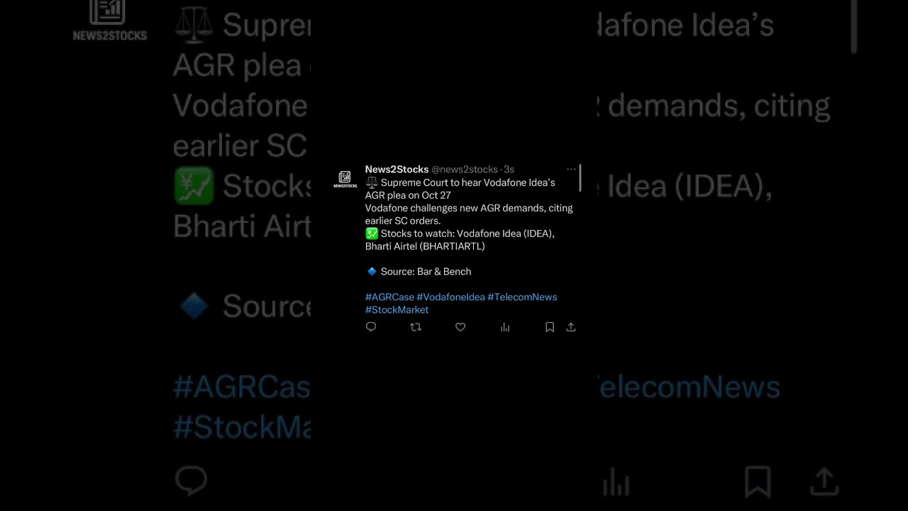 ⚖️ Vodafone Idea&rsquo;s AGR plea in Supreme Court! #VodafoneIdea #AGRCase #TelecomNews #SupremeCourt