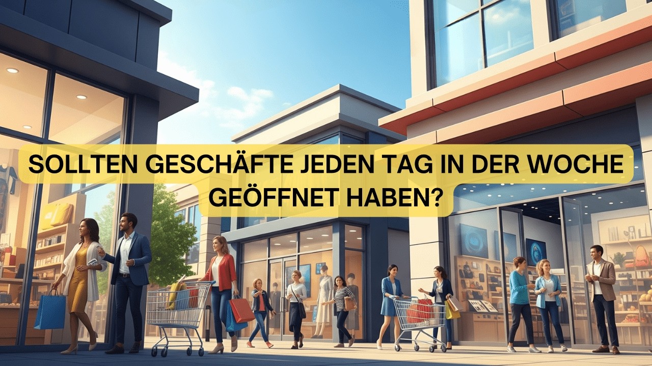 Sollten Gesch&auml;fte jeden Tag ge&ouml;ffnet haben? 🛍️ | Deutsch B2 Sprechen Teil 2 Diskussion