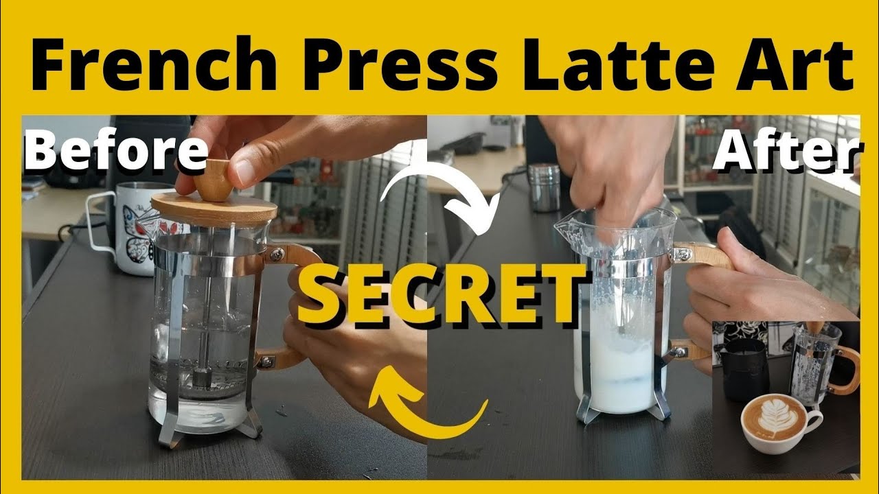 Secrets for French Press Latte Art with milk frothing ratio | How to