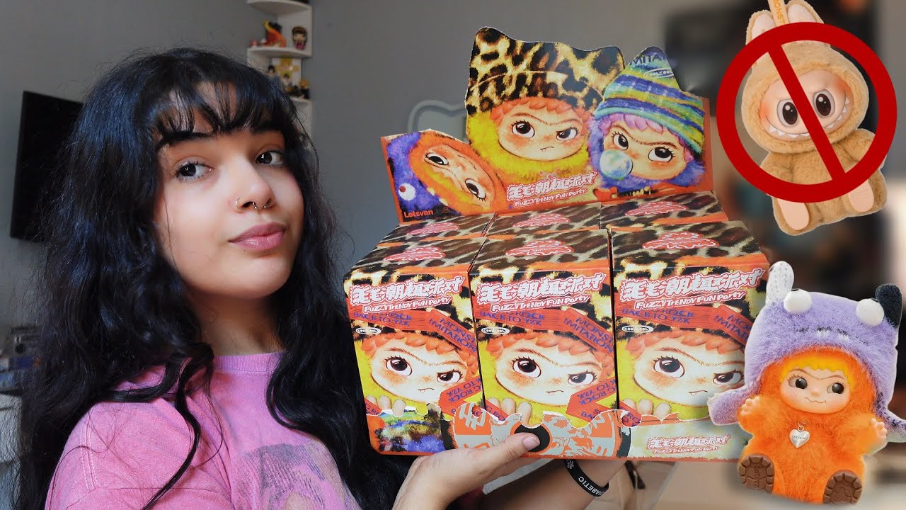 are these better than LABUBUS!?? Unboxing WAKUKU Fuzzy Trendy Fun Party Series Plush Blind Box