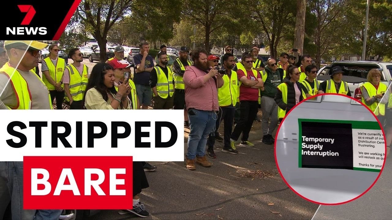 Shelves bare as striking Woolies workers dig their heels in | 7NEWS