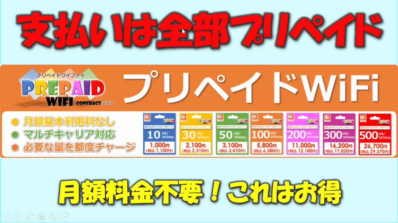 【これはお得100GBで6280円】プリペイドWiFiを紹介