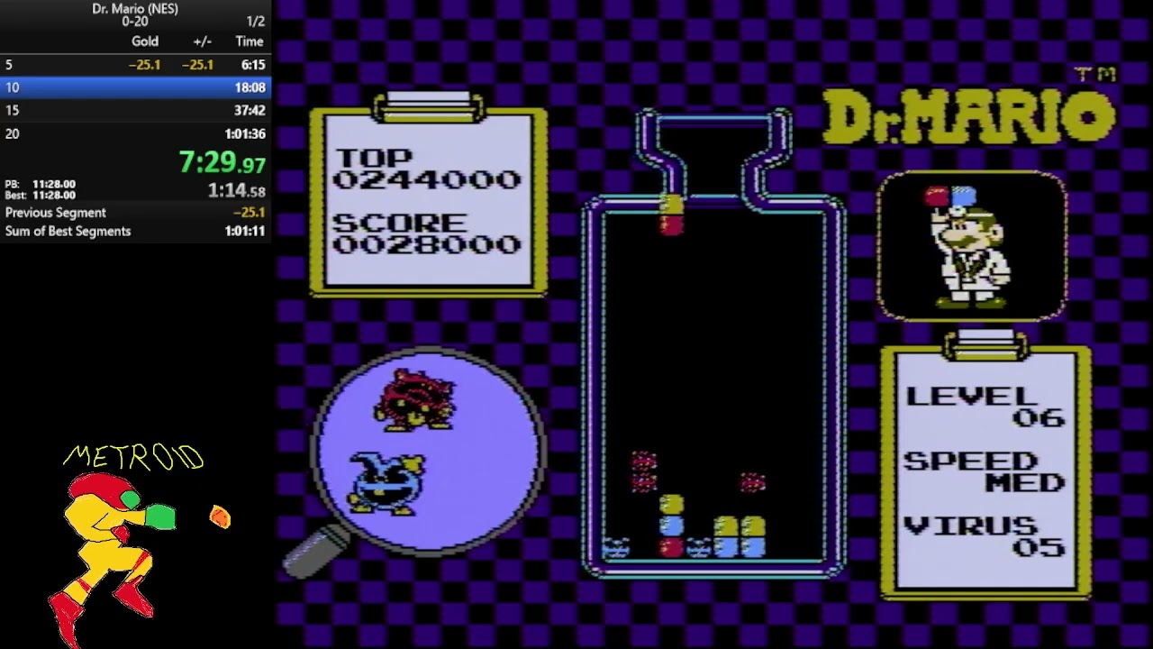 Dr. Mario 0 - 20 - 58m24s