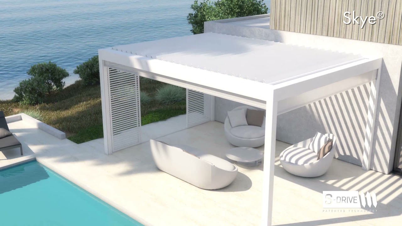Pergola à lames orientables et retractables
