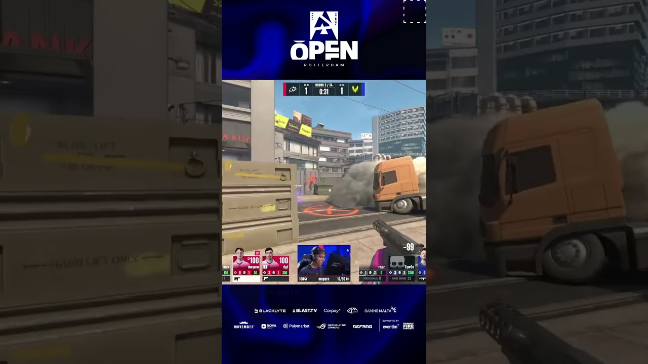 mezii EASILY CLUTCHES 1v3 and dominates the round #clutch #blast #rotterdam #cs #cs2