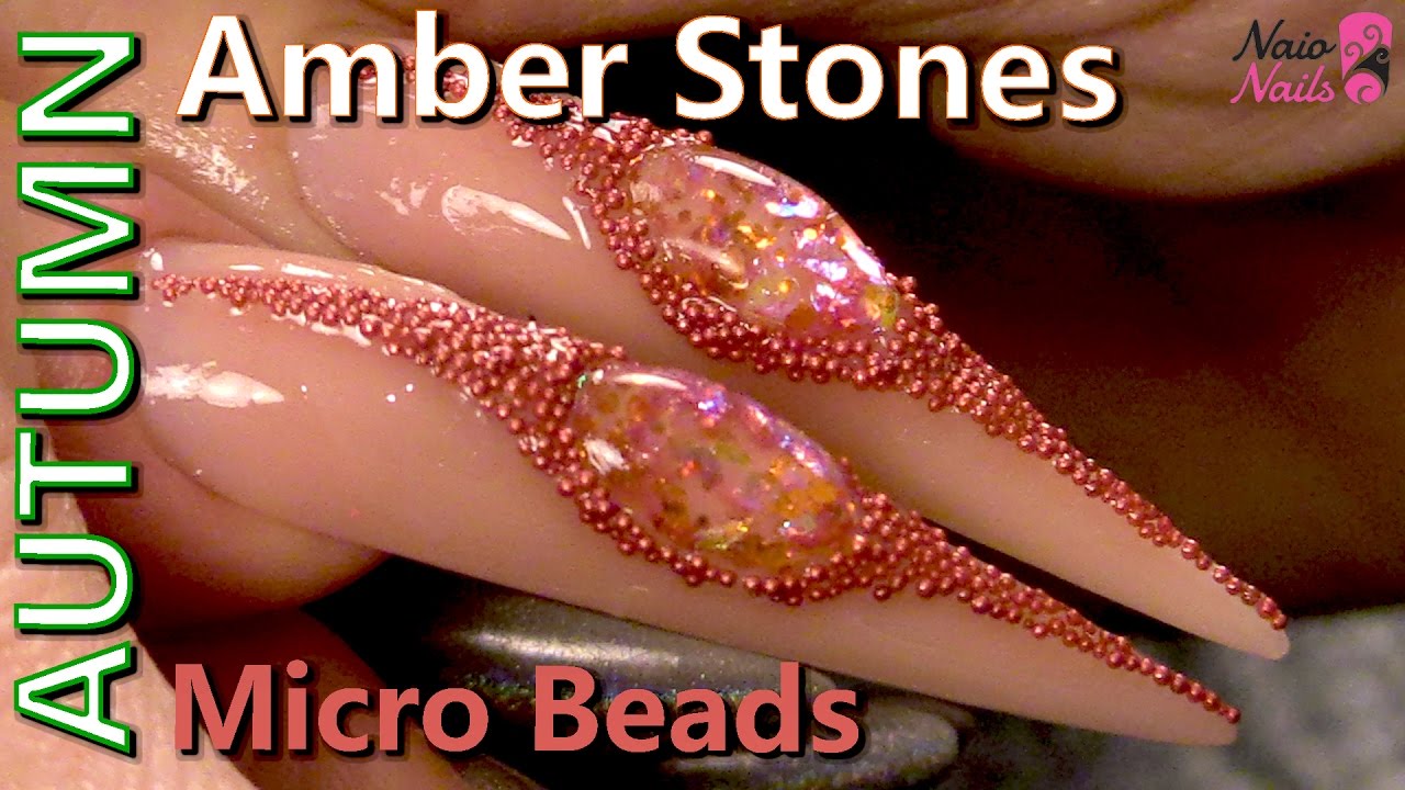 Amber Stones Gel Design - Naio Nails Tutorial