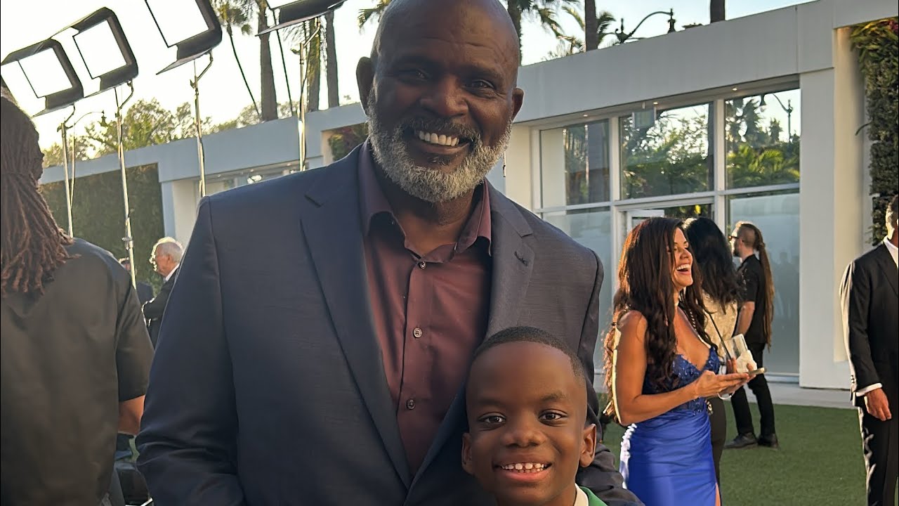 Jeremiah interviews Lawrence Taylor on the red carpet for the 24th Annual HCPF Gala