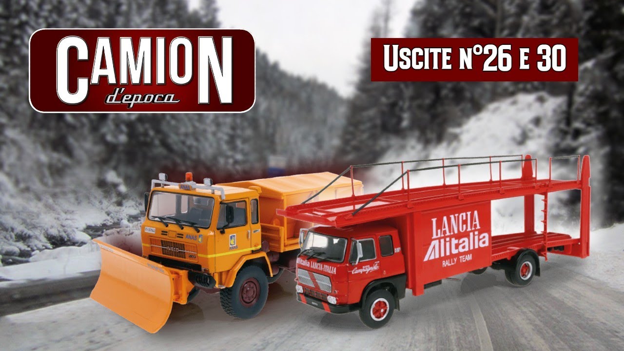 CAMION D'EPOCA De Agostini - Iveco Spazzaneve e Fiat Bisarca Alitalia