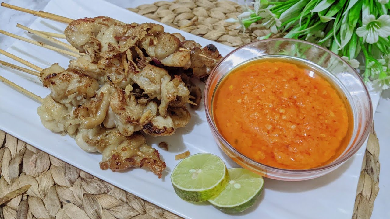 RESEP SATE KULIT TAICHAN ENAK DAN ANTI AMIS !! PAKE TEFLON DOANG.