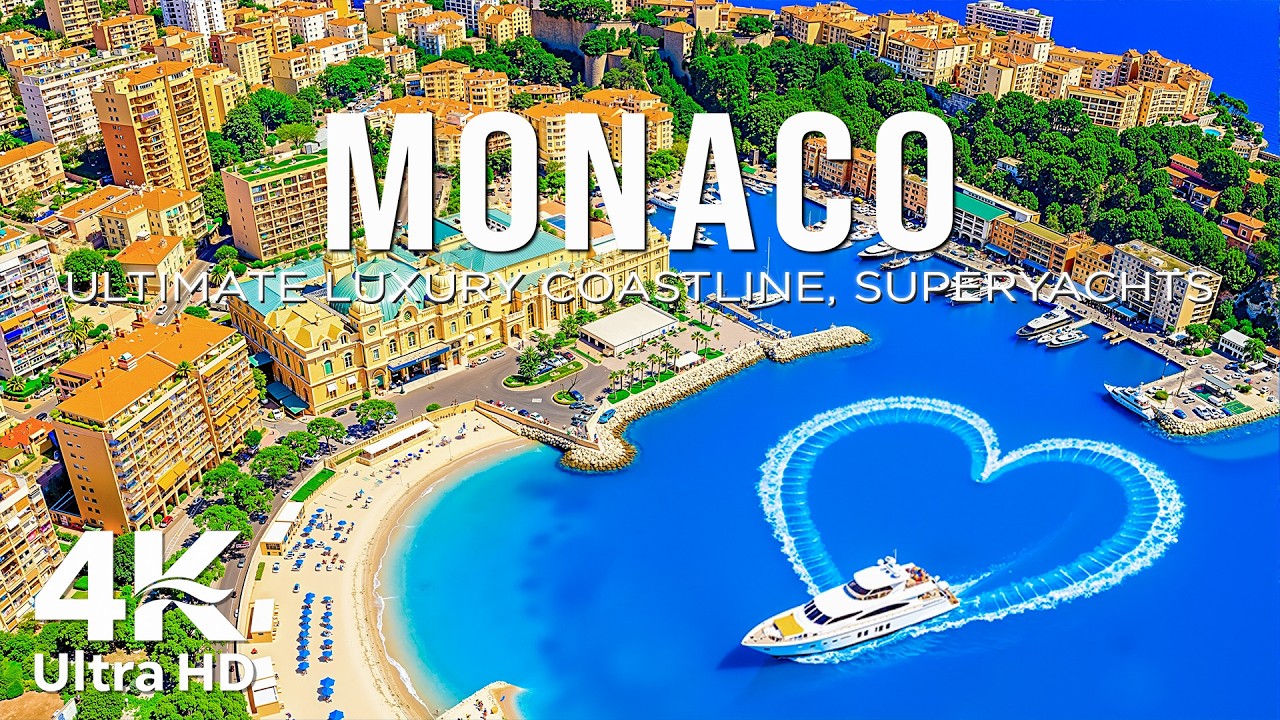 Monaco 4K Drone Footage | Monte Carlo Harbor, Billionaire Yachts & French Riviera Elegance