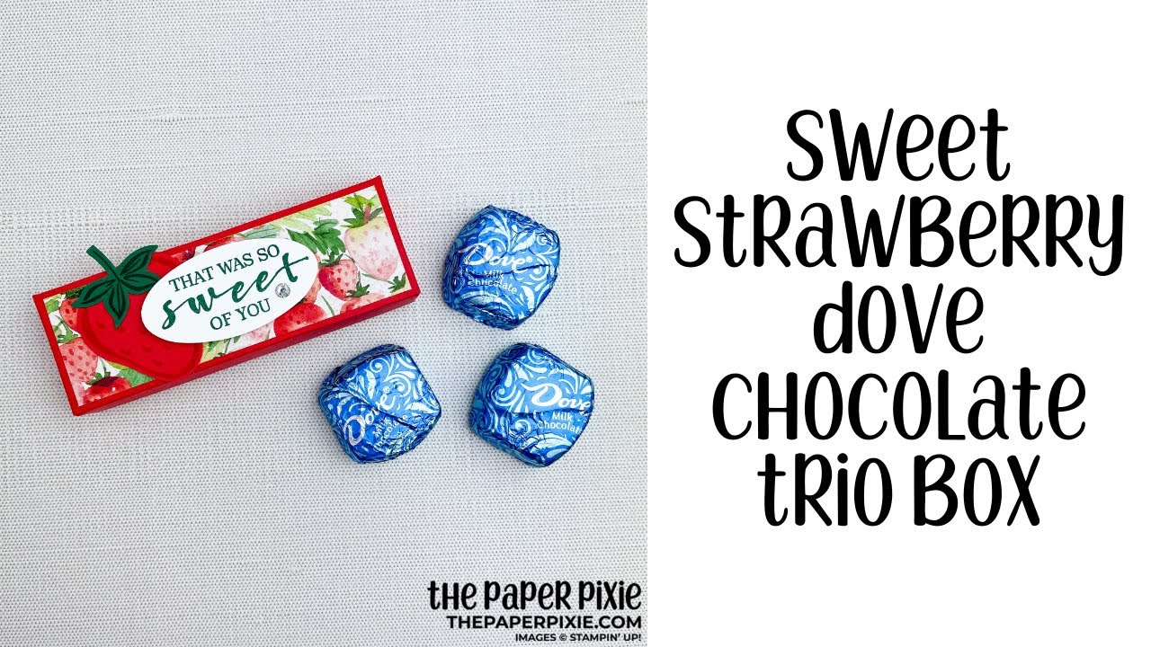 Sweet Strawberry Dove Chocolate Trio Gift Box Tutorial