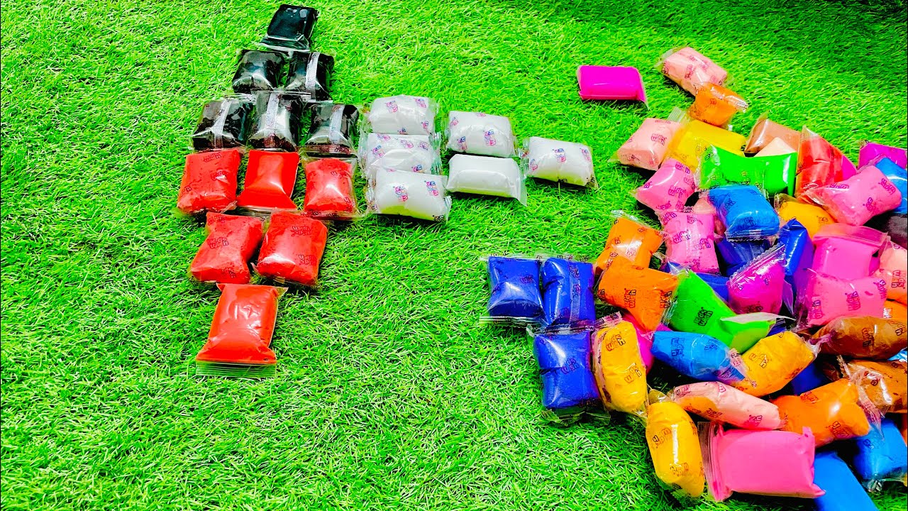 Satisfying ASMR Sound and Super different Colours Clay Unboxing and Satisfied Color Mixing #clay 