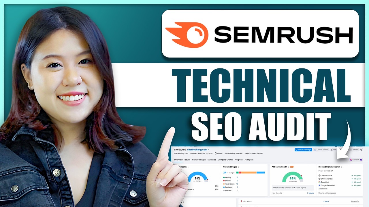 Как провести полный технический SEO-аудит в Semrush и пошагово устранить основные проблемы.