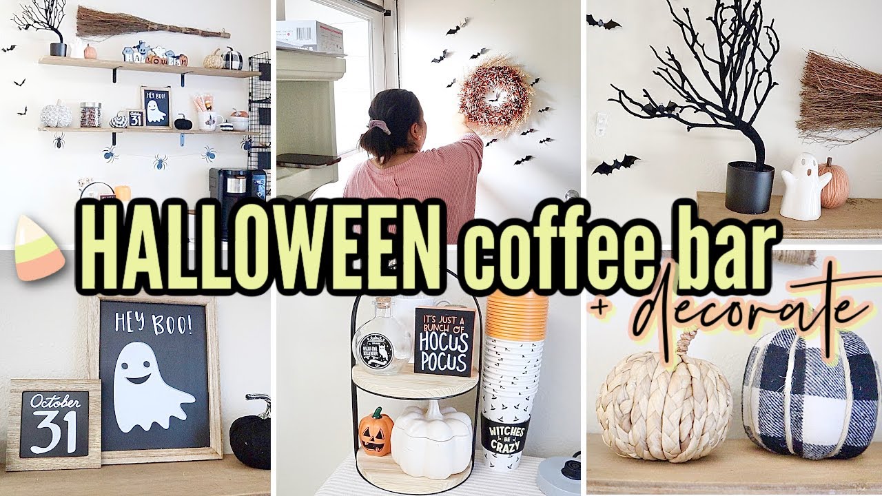 HALLOWEEN COFFEE BAR | HALLOWEEN DECORATING IDEAS |COFFEE BAR HALLOWEEN