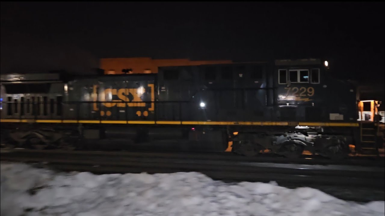 Westbound CSX Mixed Freight With A Single Locomotive Up Front.  2/10/26.