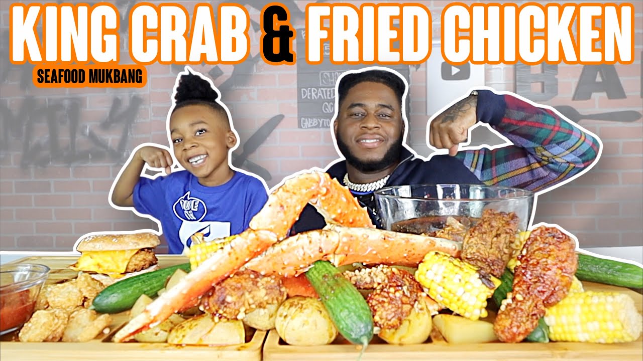 SEAFOOD BOIL MUKBANG AND KOREAN FRIED CHICKEN WITH BLOVES SAUCE | Royal Dreams of Girls