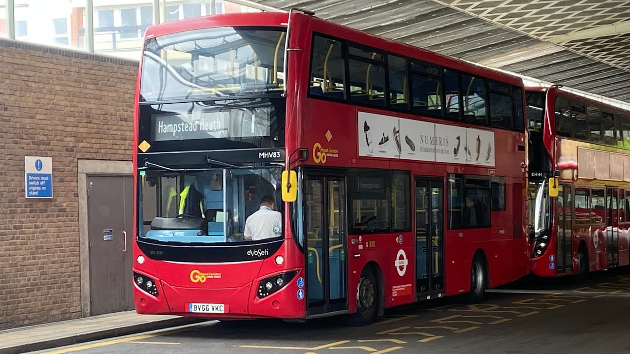 FRV. Go Ahead Route 1. Canada Water - Hampstead Heath. MCV Evoseti MHV83 (BV66 VKC) & EH60 (YX16OCS)
