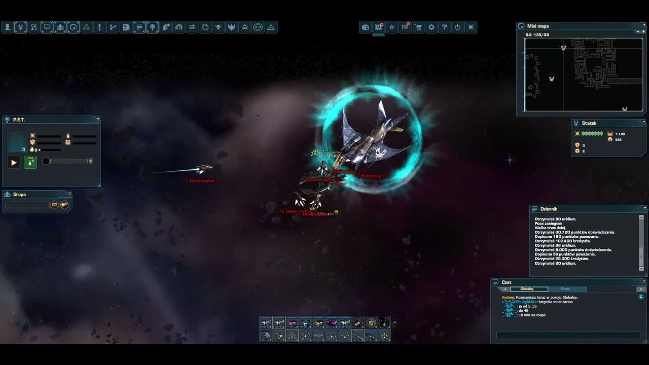 DarkOrbit - Battleray Boss on 5.3 map.