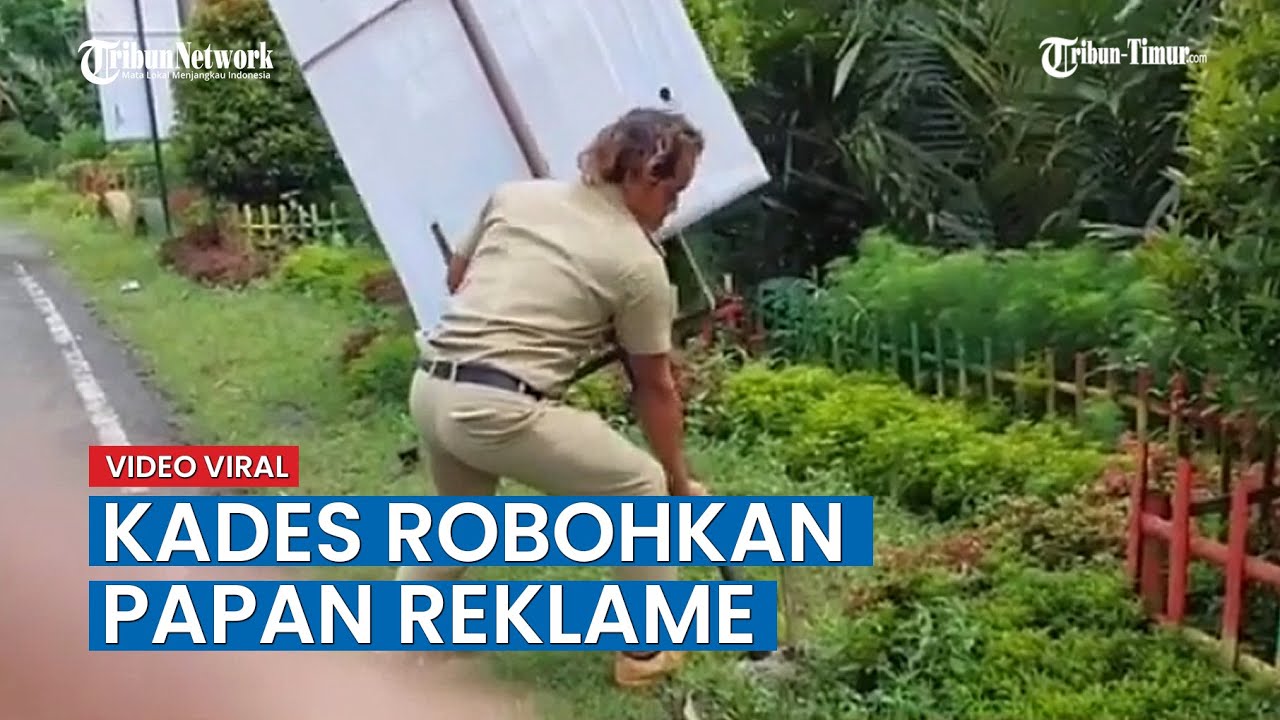 Video Viral Kades di Banjarnegara Robohkan Papan Reklame, Ini Penyebabnya