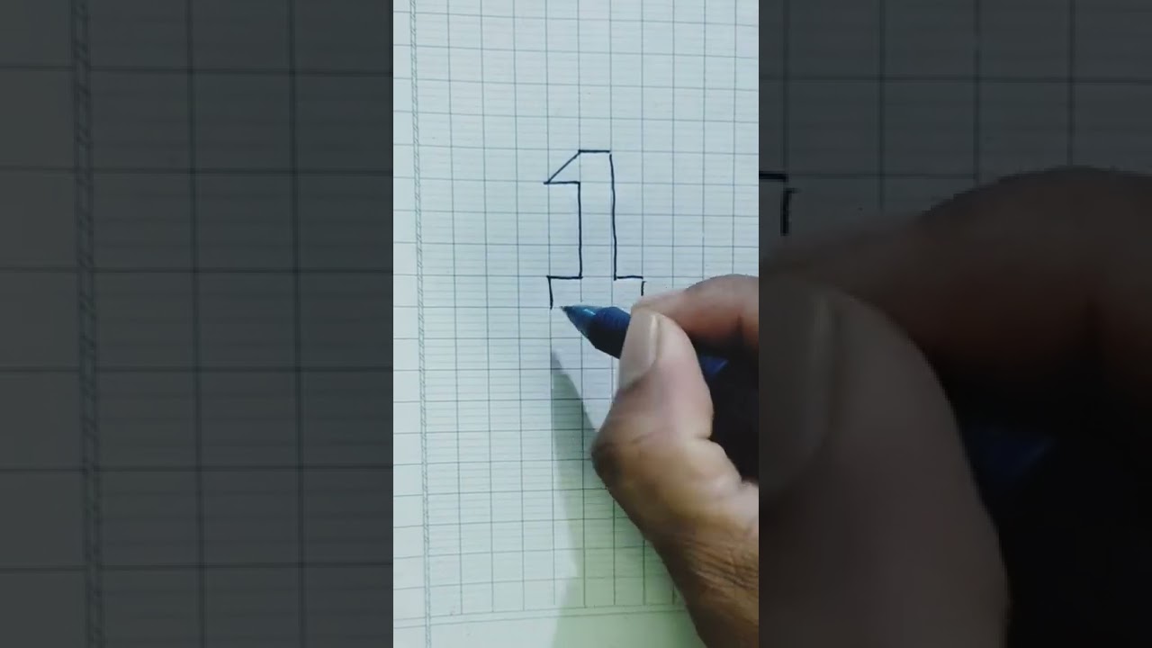 Drawing 3D of number 1#33 #short