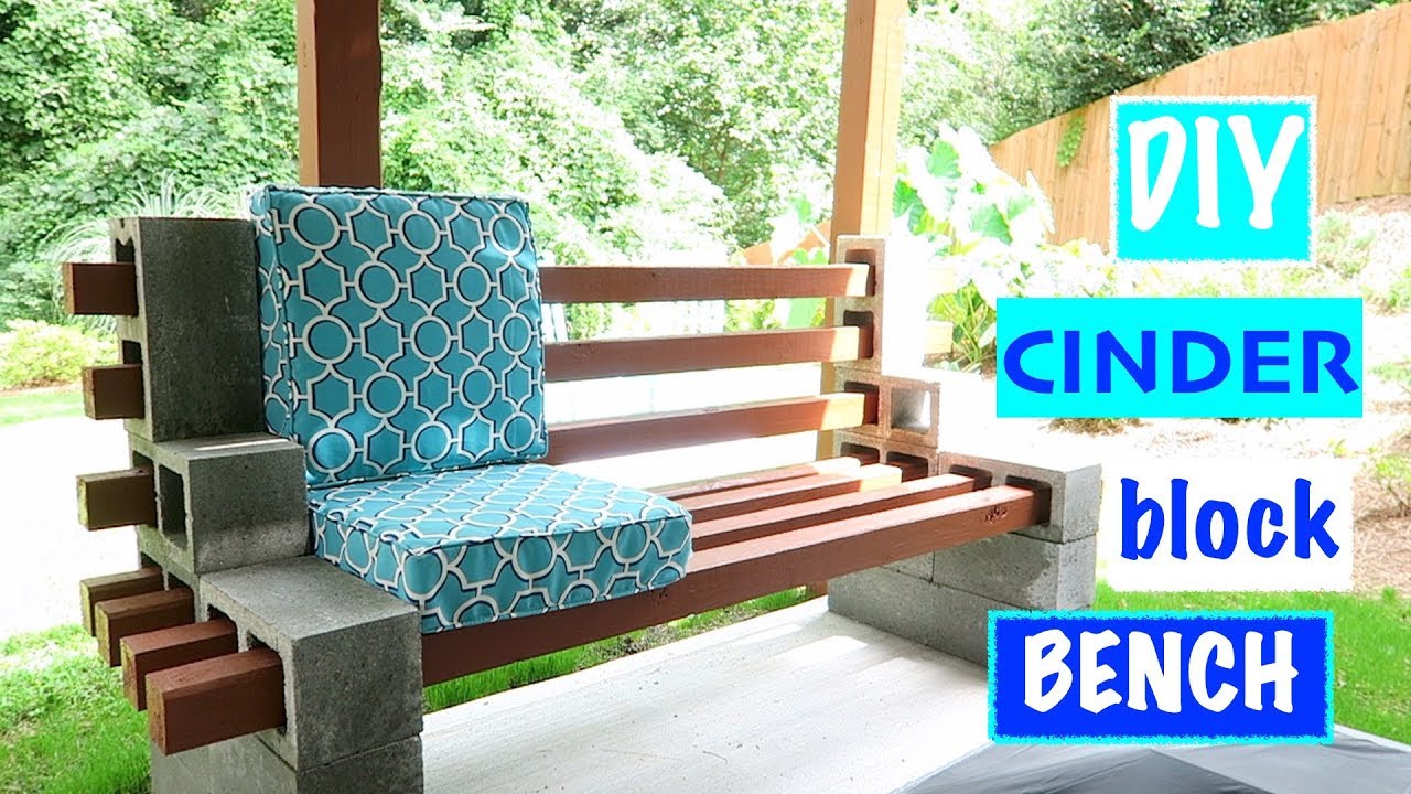 DIY‼️EASY URBAN CHIC~ CINDER BLOCK BENCH☀️