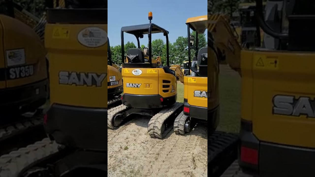 #sany  Mini #excavators side by side size comparison including the SY16C, SY26U, #sanysy35u & SY50U