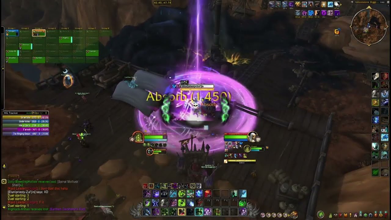 The only way to beat a disc priest in a duel... GG (read the chat)