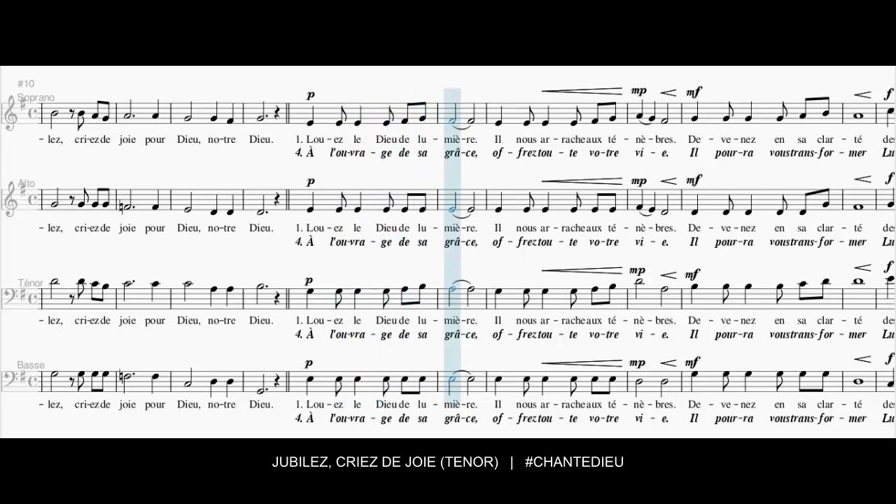 Jubilez, criez de joie (Ténor)