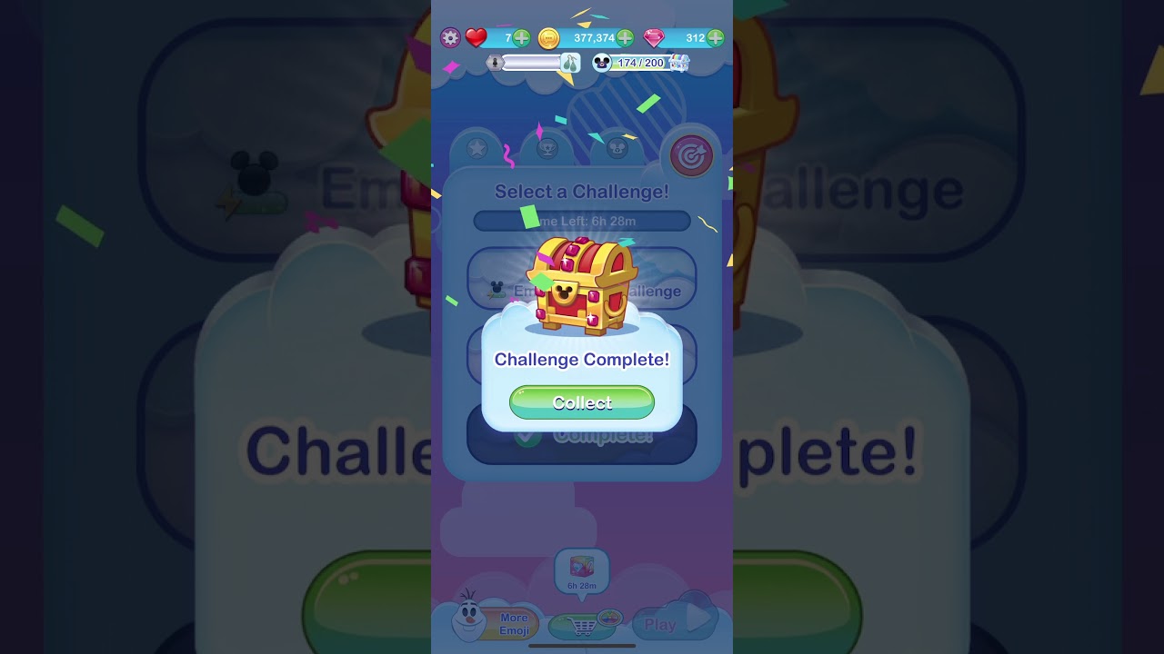 Disney Emoji Blitz - Completing a hard daily challenge #goldchest