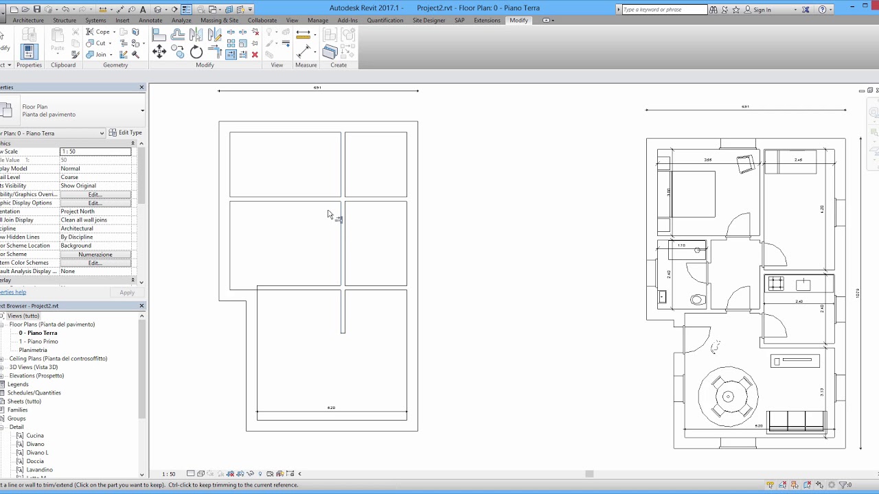 Video corso Revit 2017: Allinea/Estendi