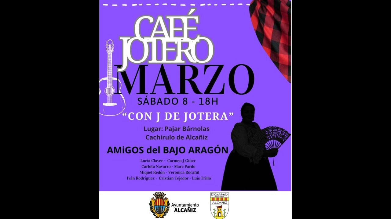 Con J de Jotera. Café Jotero en el Cachirulo de Alcañiz.