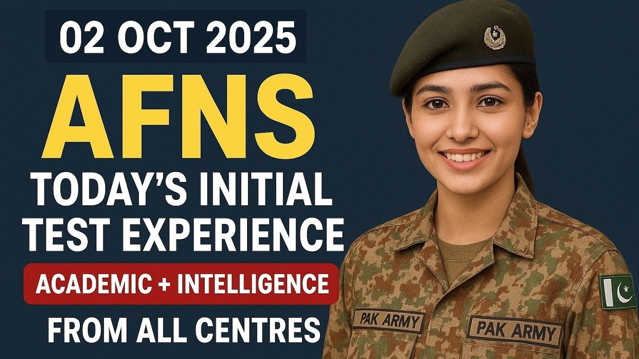 2nd October 2025 | AFNS Today’s Initial Test Experience | Academic + Intelligence from All Centres