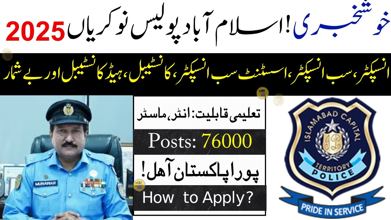 Islamabad Police Jobs 2026 | Islamabad Police Announced 7600 Posts | Islamabad Police Upcoming Jobs