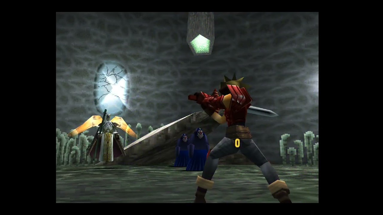 The legend of dragoon - magician Faust boss battle.  no legendary equipment or dragoon armor
