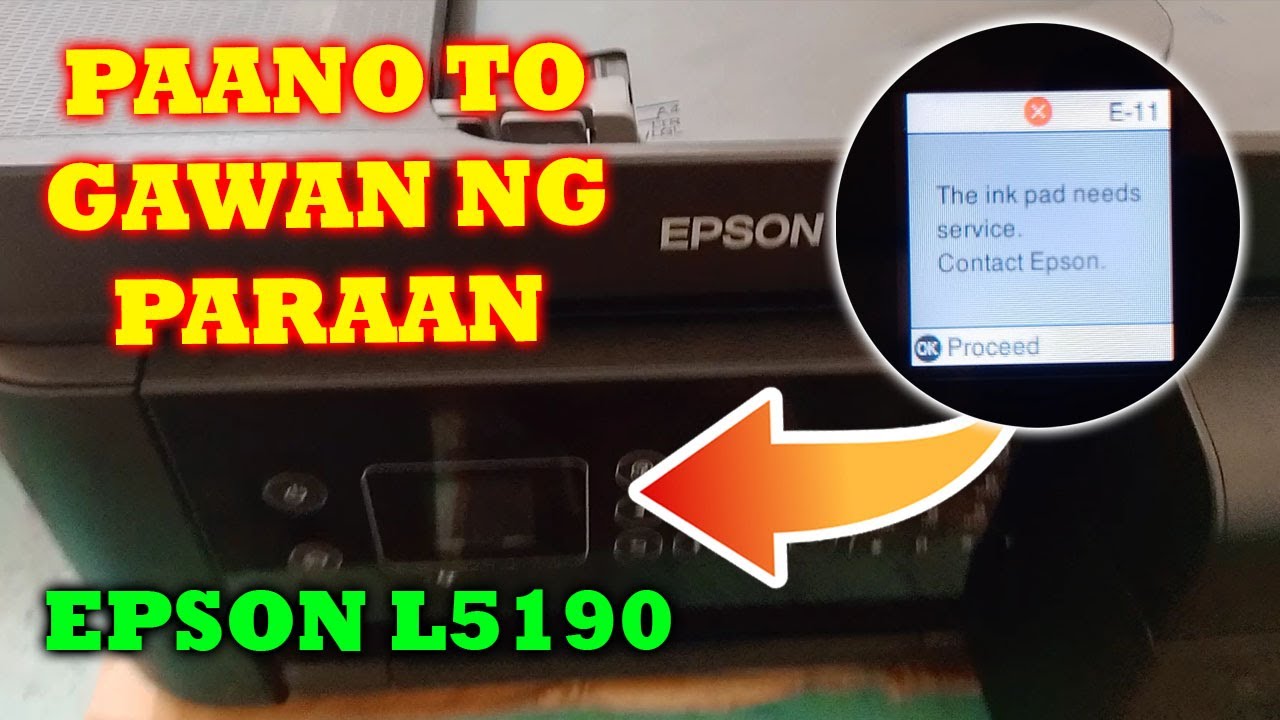 HOW TO RESET EPSON L5190 | THE INK PAD NEEDS SERVICE | CONTACT EPSON