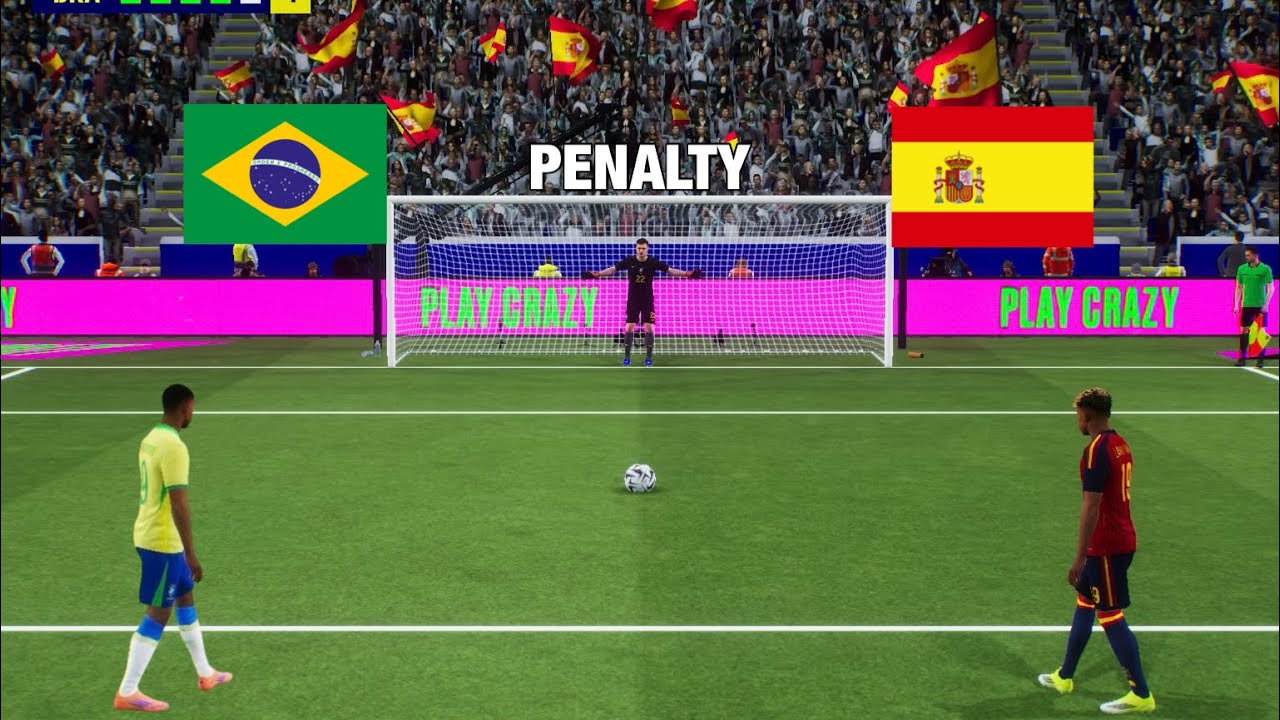 Brazil vs Spain Penalty Shootout | BRA vs ESP Match | eFootball