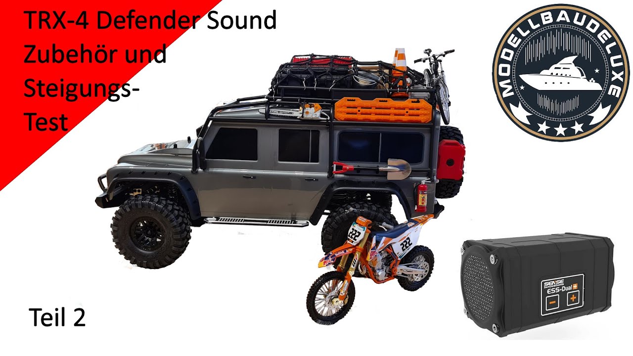Traxxas Trx 4 Defender Teil2 Einbau Soundmodul und Steigungstest