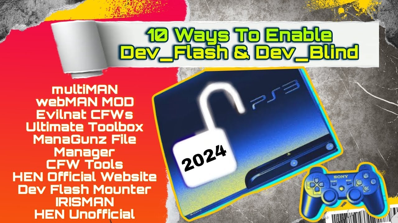 10 Ways To Enable Dev Flash/Blind in PS3 CFW & HEN In 2024/2025#ps3