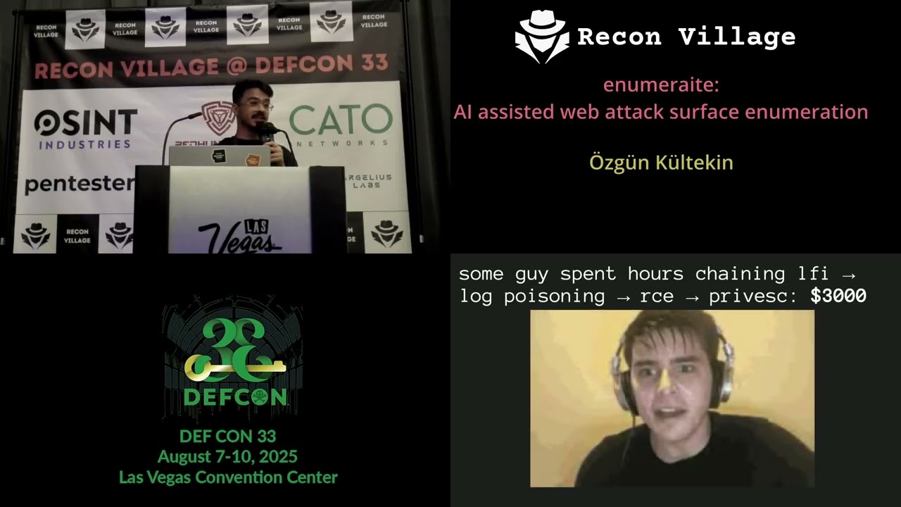 enumeraite: AI Assisted Web Attack Surface Enumeration &ndash; &Ouml;zg&uuml;n K&uuml;ltekin &ndash; Recon Village 2025 @ DC 33