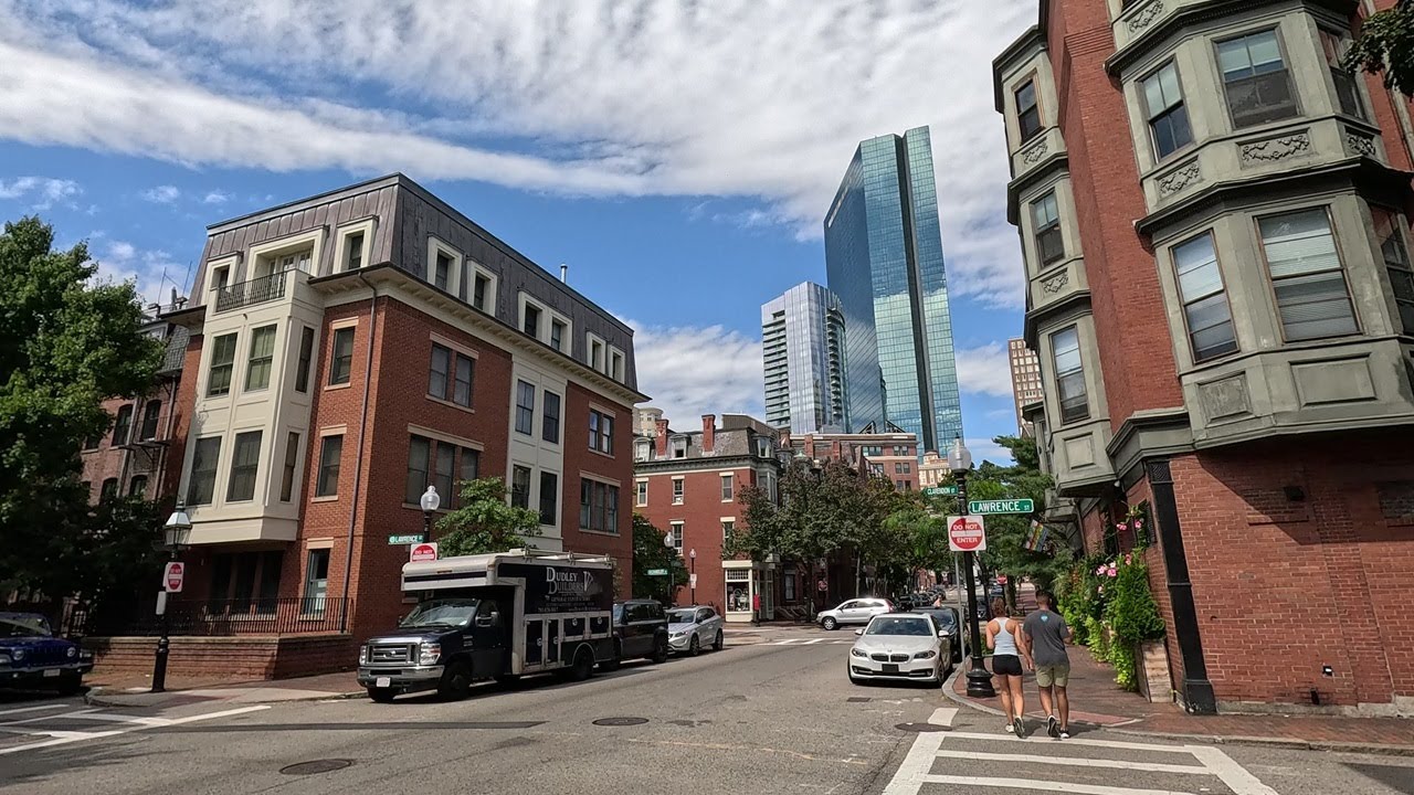 ⁴ᴷ⁶⁰ Walking Boston, MA: Clarendon Street from Tremont Street to Beacon Street