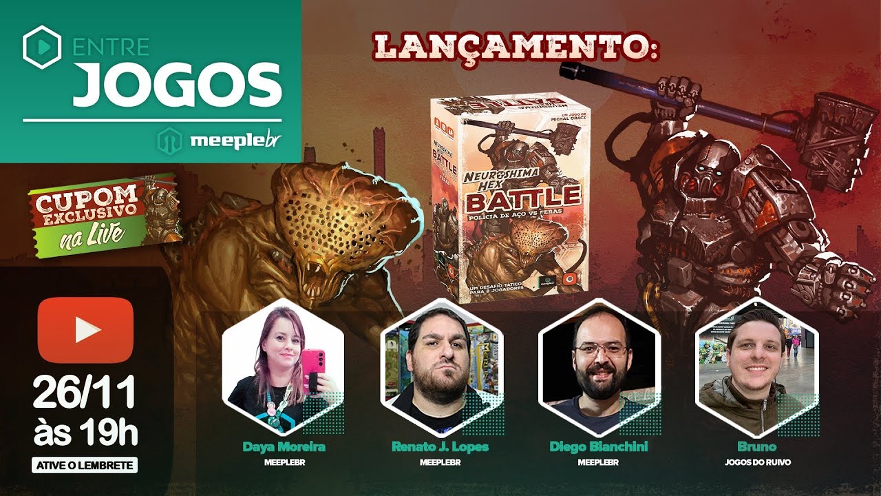Live Neuroshima Hex: Battle &ndash; Pol&iacute;cia de A&ccedil;o vs Feras + CUPOM EXCLUSIVO!