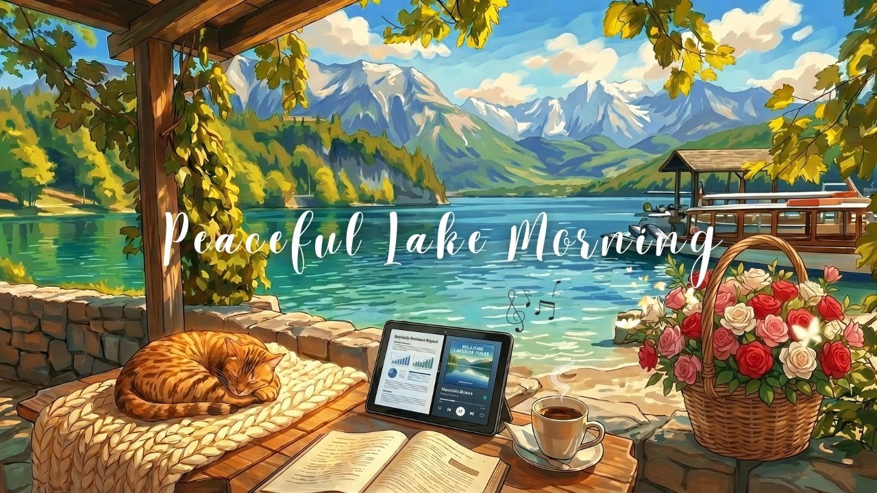 Peaceful Lake Morning ☀️🌿 Lofi Music for Study, Work, Focus & Relax ☕🎧
