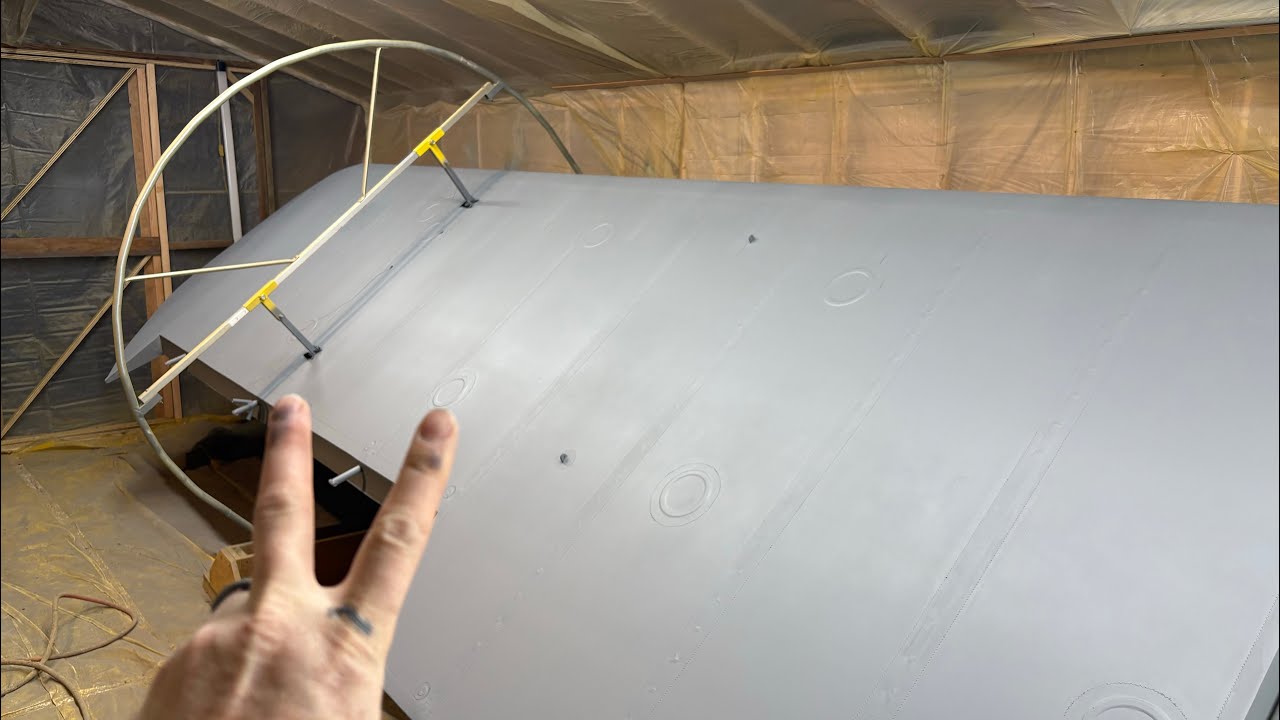 Preparing and Spraying EkoFill on J3 Cub Wing