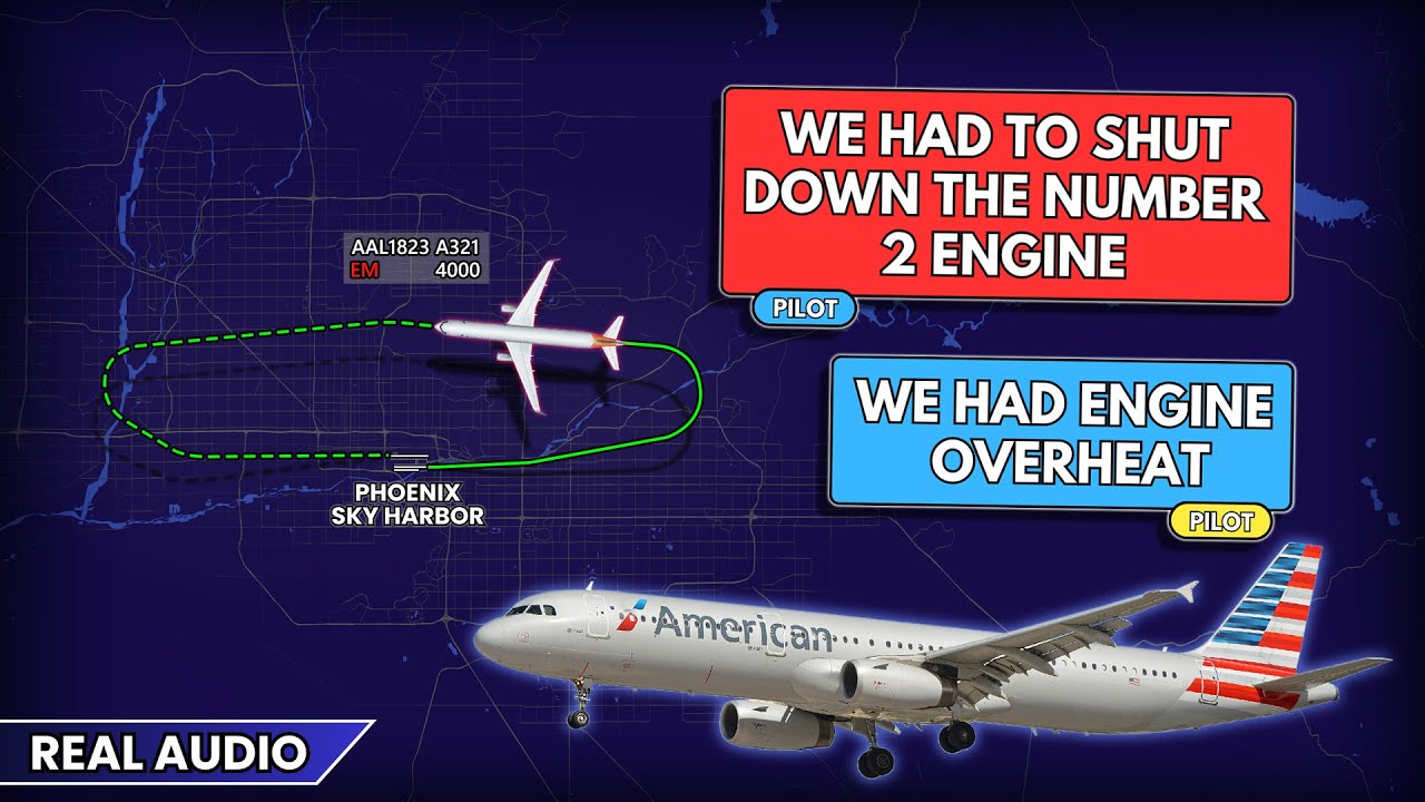 “We had to shut down the engine”. American A321 performs single engine landing at Phoenix. Real ATC