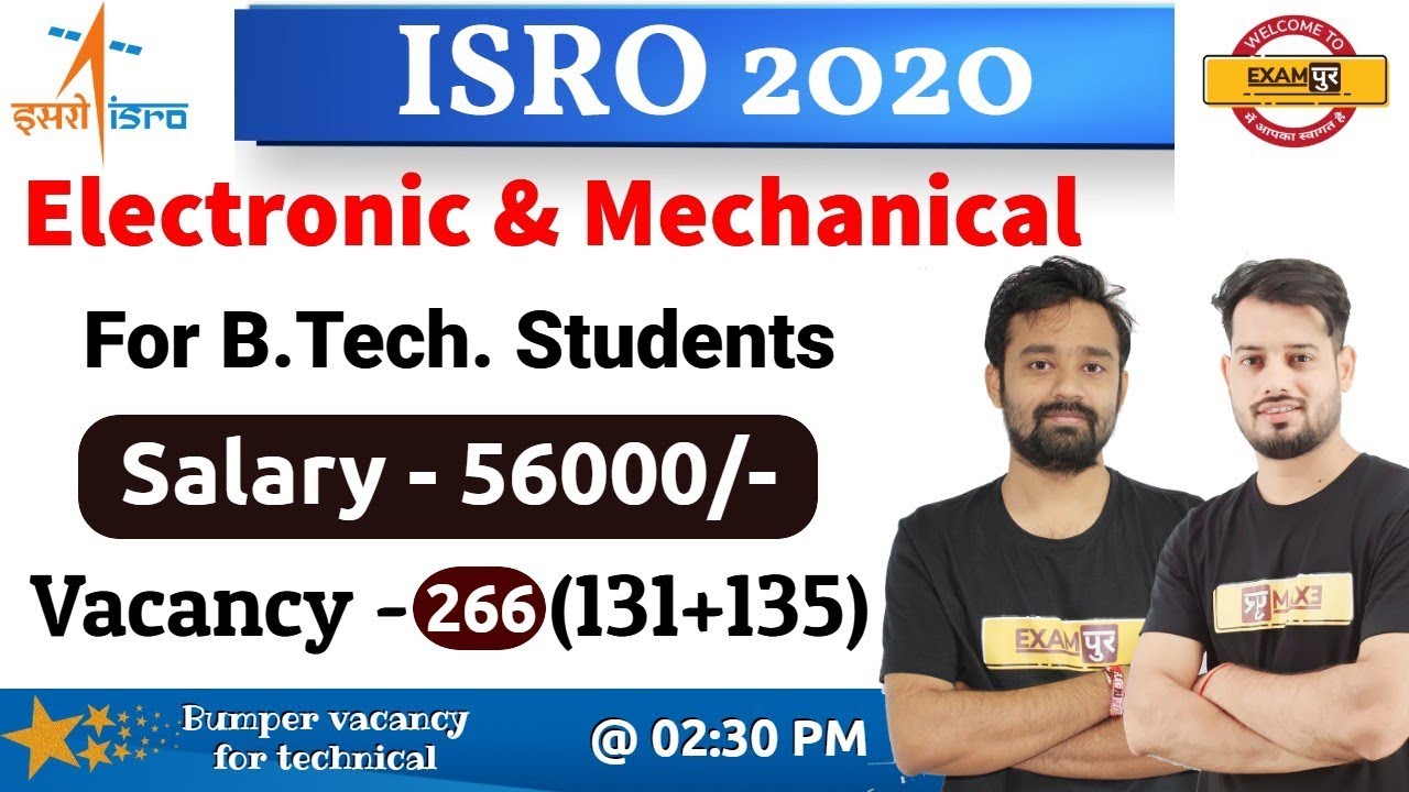 ISRO 2020 || EC & ME|| For B.Tech. Students || Notification || By Arshit & Vivek Rai Sir